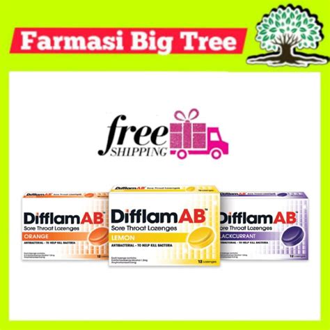 Difflam Ab Sore Throat Lozenges S Blackcurrant Orange Lemon