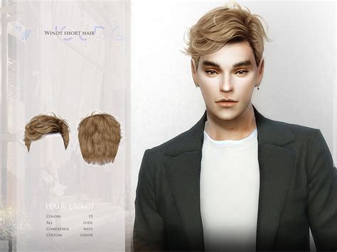 The Sims Resource Windy Short Hair Er0607 Sims 4 Hair Male Short Hair Styles Sims Hair