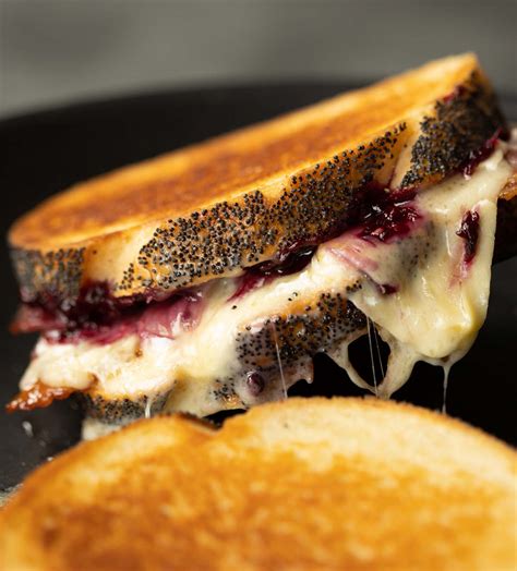 Brie Bacon Blackberry Grilled Cheese Something About Sandwiches