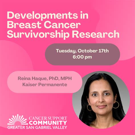 Developments In Breast Cancer Survivorship Research Cancer Support