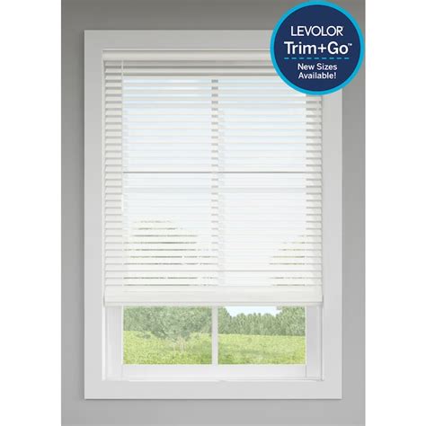 LEVOLOR Trim+Go 2-in Slat Width 29-in x 72-in Cordless White Faux Wood ...