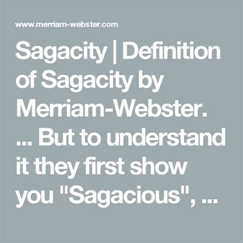 Sagacity Meaning
