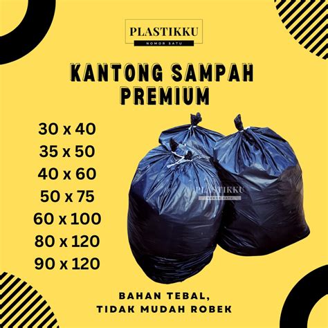 Jual Plastik Packing Kantong Sampah Glossy Trash Bag HDPE Ukuran 30x40