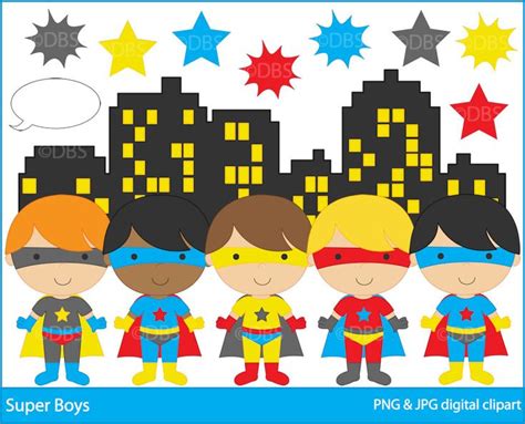 Superhero Clipart Digital Clip Art Super Hero Boys Super Boys Clipart