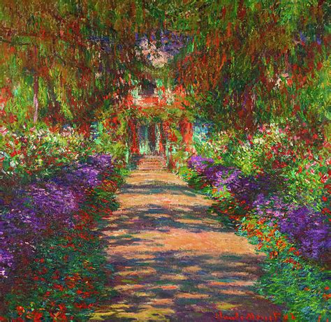 A Pathway in Monets Garden, Giverny, 1902 Painting by Claude Monet - Pixels