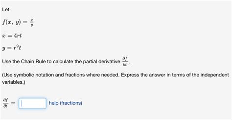 Solved By An EXPERT Letf X Y Xyx 4rty R9tUse The Chain Rule To