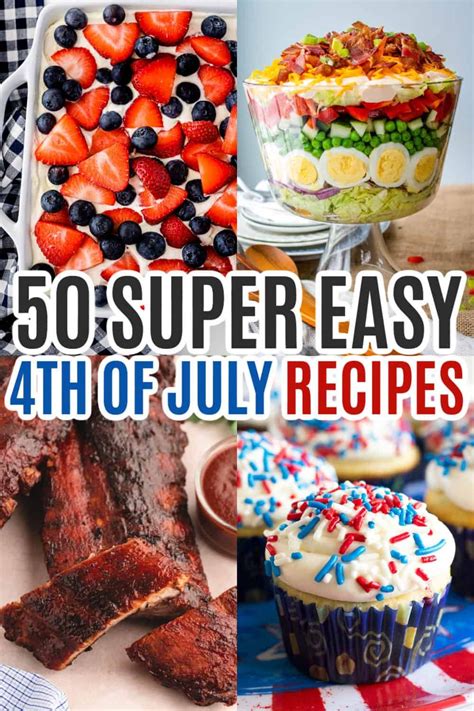 50 Fourth Of July Recipes Fourth Of July Food Easy July 4th Recipes 4th Of July Desserts