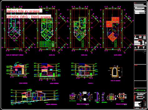 Jalisco Aile Ev Projesi Dwg Projesi Autocad Projeler