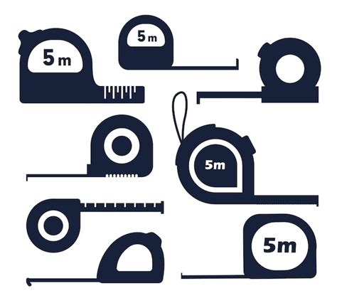 Premium Vector Black Silhouette Of Measuring Tape Icon Vector