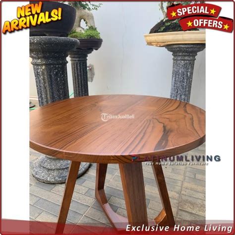 Meja Bulat Teras Jati Coffe Table Kayu Jati Coffea Table Teakwood Di