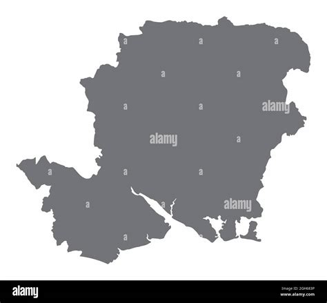 Mapa De La Silueta Del Condado De Hampshire Aislado Sobre Fondo Blanco