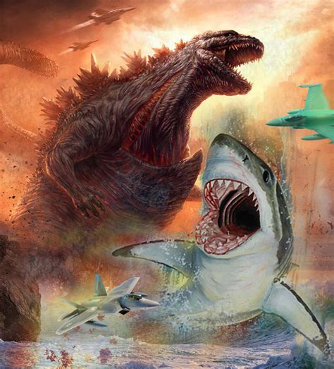 Shin Godzilla Vs The Meg By Darkriddle1 On Deviantart