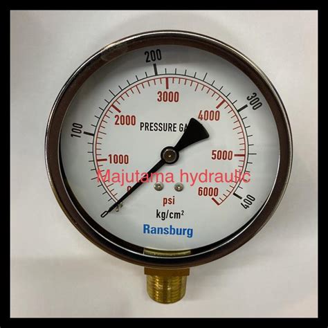 Jual Diskon Pressure Gauge Manometer Inch Bar Kg Cm Black Steel