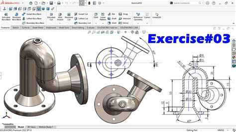 Solidworks Tutorial Exercise Design Of Flange Pipe Degree