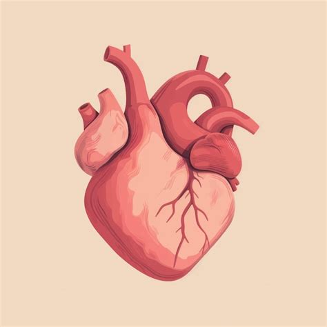 Premium Vector Detailed Anatomical Heart Illustration