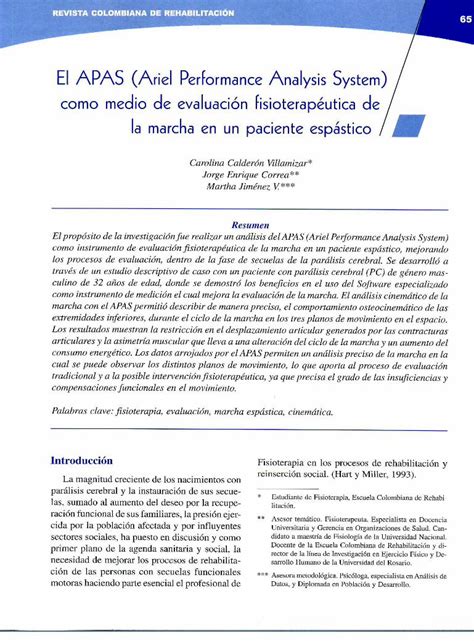 Pdf El Apas Ariel Performance Analysis System Como Medio De