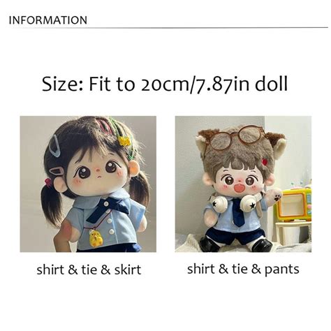 Cheap Jk Uniform Idol Plush Doll Clothes Plush Stuffed 20cm Doll Plush