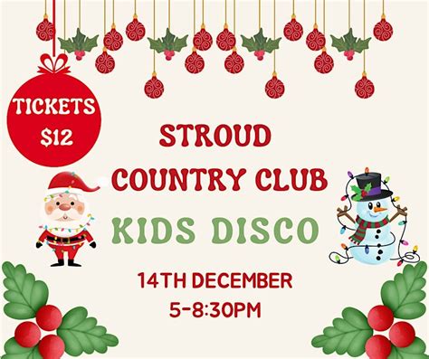 Stroud Country Club Kids Christmas Disco Stroud And District Country