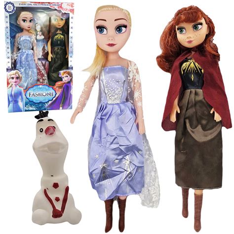 KRAINA LODU ZESTAW 3w1 LALKI Z BAJKI ANNA ELSA OLAF BAŁWAN DUŻA LALKA