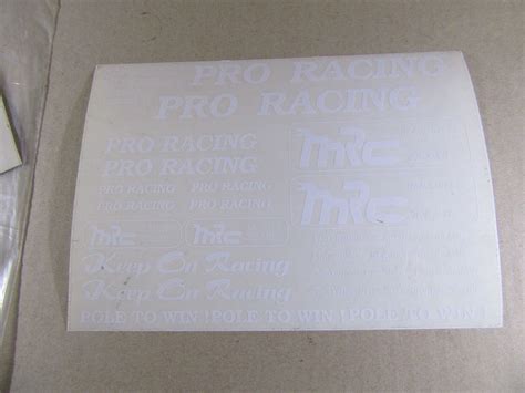 622w Vintage Mrc Racing Team Decal Autocollant Lettre Blanche Santana