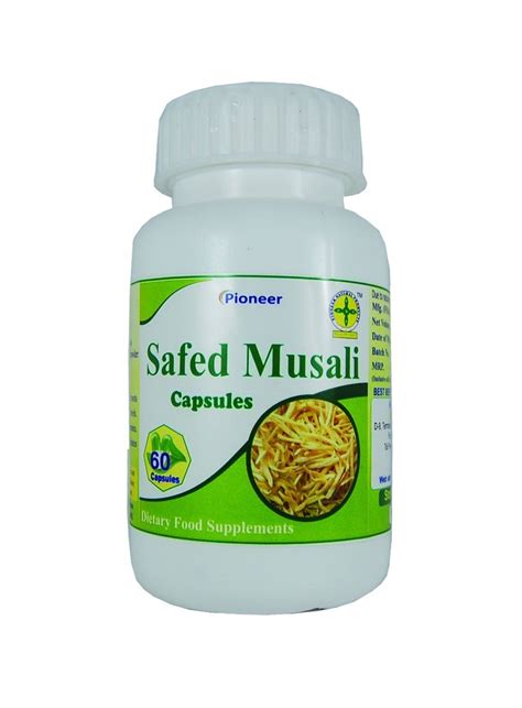 Natural Safed Musli Capsules Packaging Type Bottle At Rs 450 Bottle