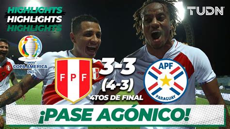 Highlights | Perú 3(4)-(3)3 Paraguay | Copa América 2021 | 4tos final ...