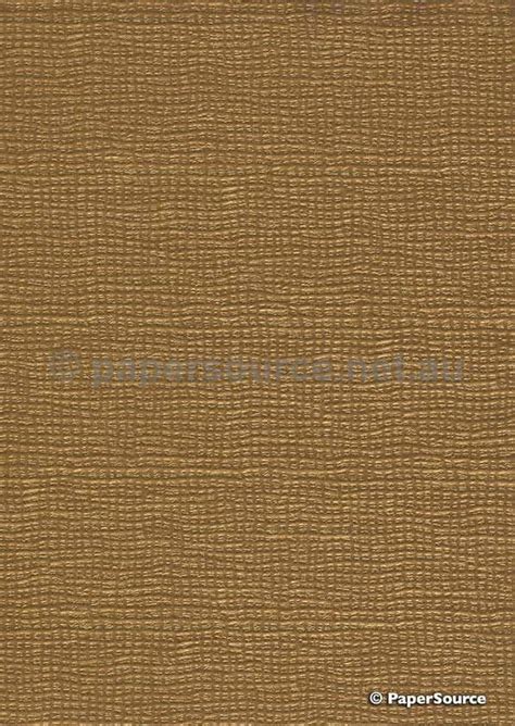 Specialty Paper Embossed Pearlescent Jute Gold Metallic Shimmer Paper