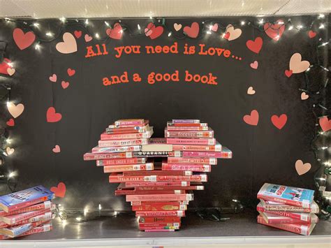 School Library Displays High School Library School Librarian School Office Valentines High