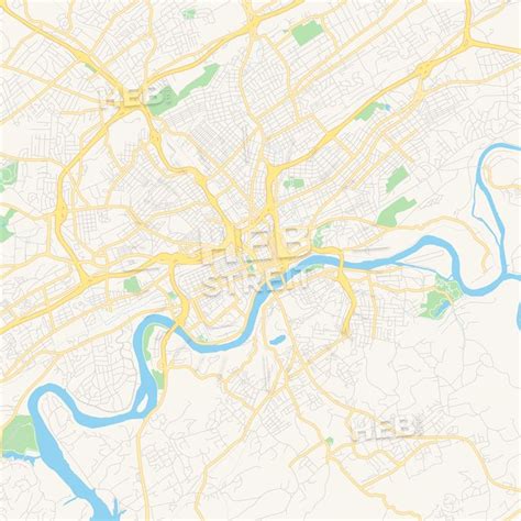 Empty vector map of Knoxville, Tennessee, USA - HEBSTREITS | Map vector, Map, Web colors