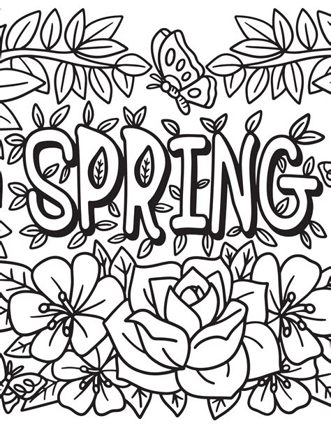 Free Coloring Pages For Spring