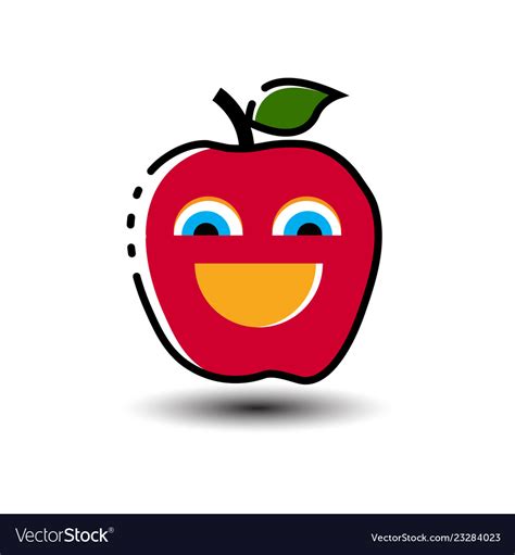 Fresh fruit emoticon symbol Royalty Free Vector Image