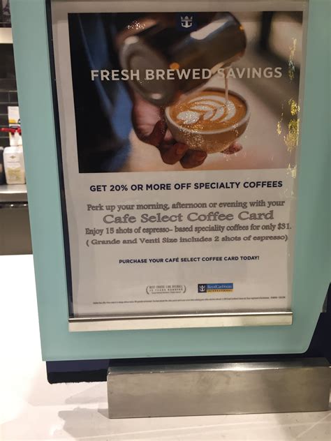 Cafe Select card - Royal Caribbean Discussion - Royal Caribbean Blog