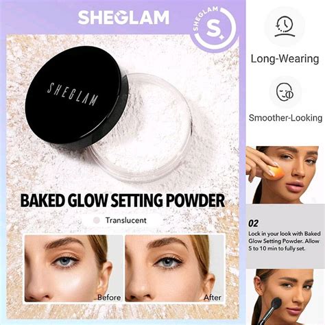 SHEGLAM Baked Glow Premium Setting Powder 100 Talc Free Flawless