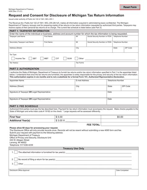 Form 4095 Download Fillable Pdf Or Fill Online Request And Consent For