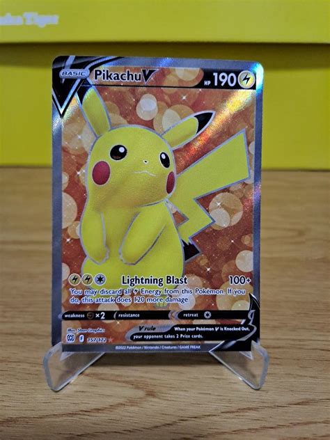 Pikachu FA Full Art Brilliant Stars Pokemon Card, Hobbies & Toys, Toys ...