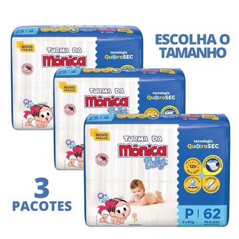 Pacotes Fralda Turma Da M Nica Baby Mega Escolha O Tamanho