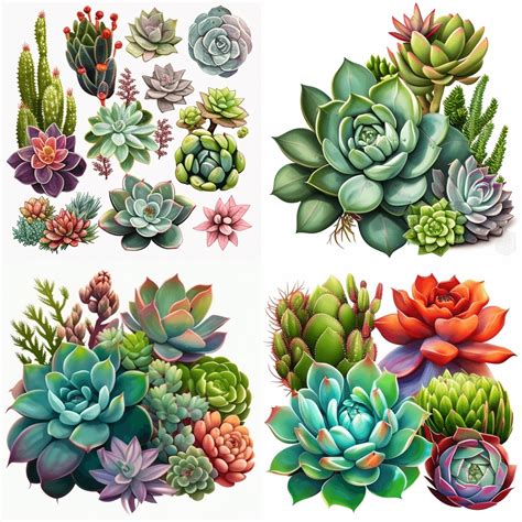 Free Succulent Clipart Masterbundles