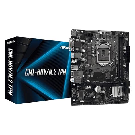 Mainboard Asrock Cml Hdv M Tpm R Lga Ddr Slots Hdmi Dvi Vga