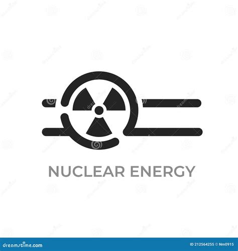 Icono De Energía Nuclear Símbolo De Energía Nuclear Y Electricidad