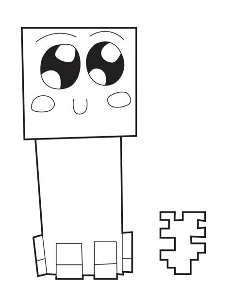 Minecraft Creeper Coloring Page