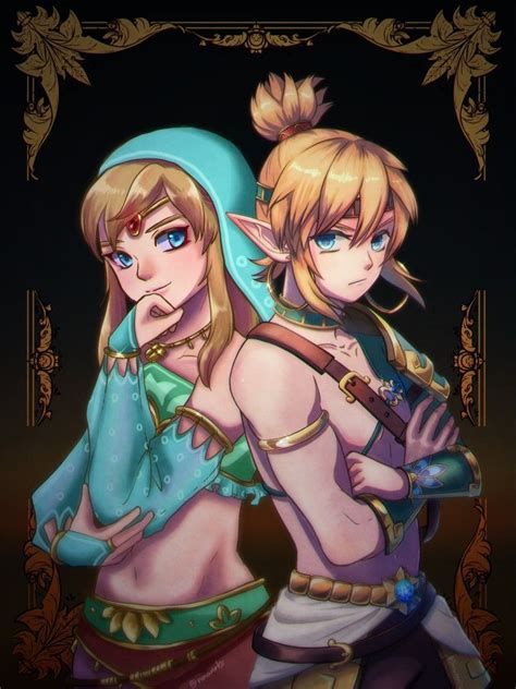 Legend Of Zelda Breath Of The Wild Art Gerudo Desert Voe And Gerudo Vai Disguise Link Botw