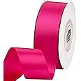 Amazon Vatin Solid Color Double Faced Hot Pink Satin Ribbon