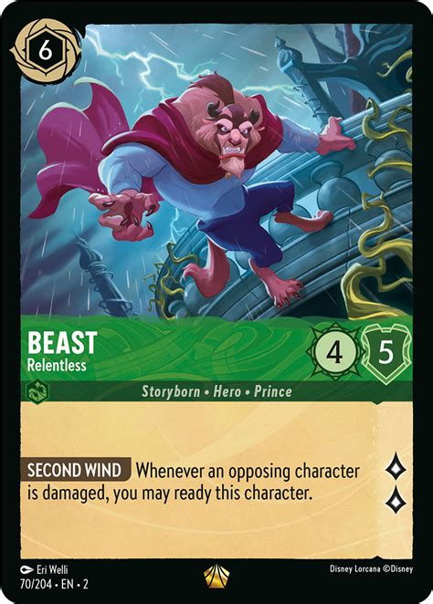 Beast Relentless 70 204 Disney Lorcana Card Details Review