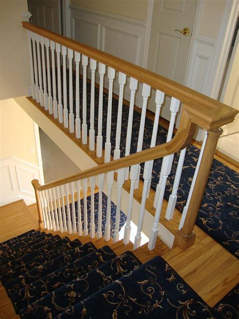 Wood Stairs And Rails And Iron Balusters New Handrail Cherry Hill Nj