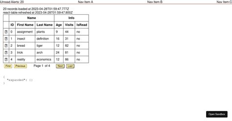 React Table Re Rendering When Parent Prop Updated Codesandbox