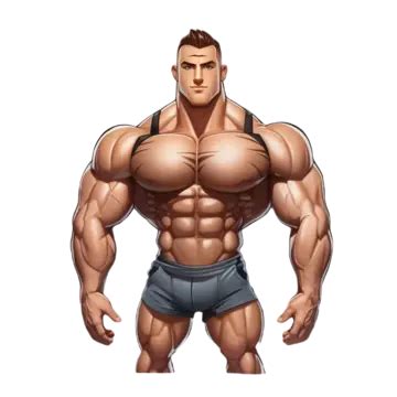 Bodybuilder Isolated On White Background D Illustration Bodybuilder