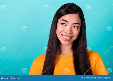 Photo Of Gorgeous Good Mood Girl With Straight Hairstyle Dressed Yellow