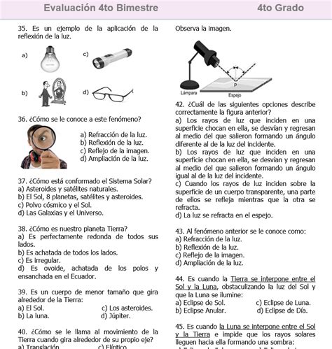 Examen Bloque 4 Para 4 Grado 2015 2016