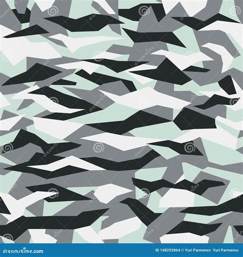 Triangular Camouflage Pattern Background Seamless Vector Illustration