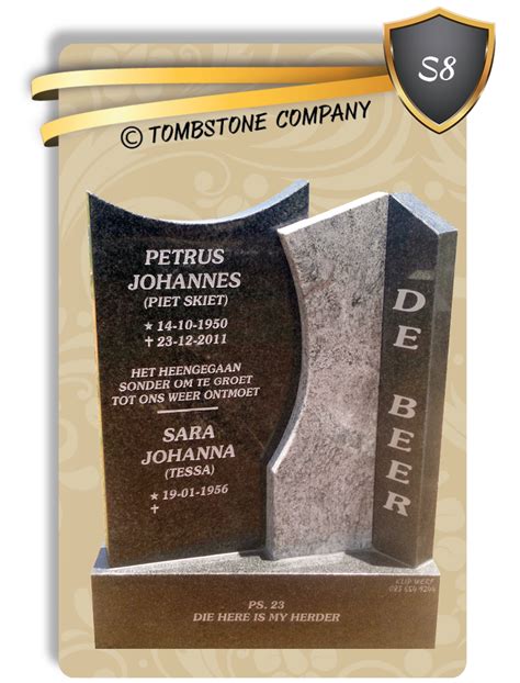 Unveiling Ceremony Tombstone Invitation Cards South Africa